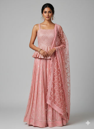 Soft Blush Pink Lehenga Set