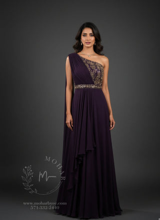 Purple Cocktail Gown
