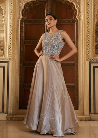 Coppery-Peach Shade Gown