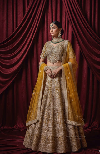 Golden Lehenga Choli Set