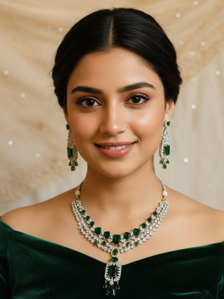 Nita Ambani replica Emerald Necklace Set