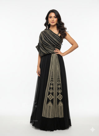 Black OffShoulder Gown