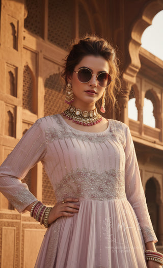 Light Pink Embellished Lehenga Choli
