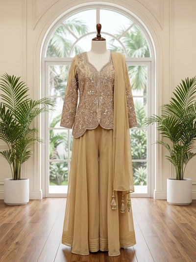 Champagne Gold Sharara Set