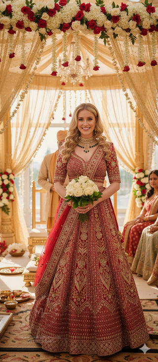 Classic Red Bridal Lehenga Set