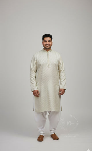 Golden Yellow Embroidered Kurta