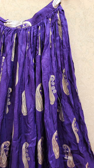 Purple Benarasi Silk Lehenga with jacket