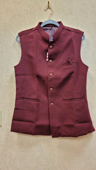 Maroon solid Vest