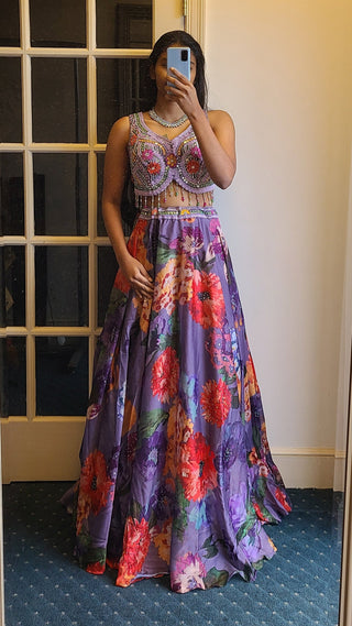 Chic Indo-Western Lehenga with Statement Coat