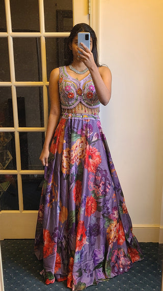 Chic Indo-Western Lehenga with Statement Coat