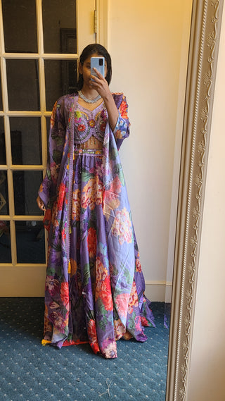 Chic Indo-Western Lehenga with Statement Coat