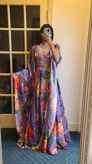 Chic Indo-Western Lehenga with Statement Coat