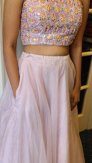 Chic Indo-Western Lehenga with pockets