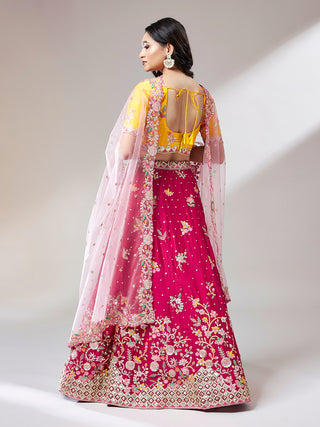 Rose Pure Georgette Sequinse Work Lehenga