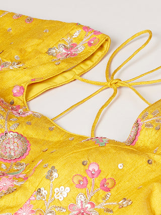 Rose Pure Georgette Sequinse Work Lehenga