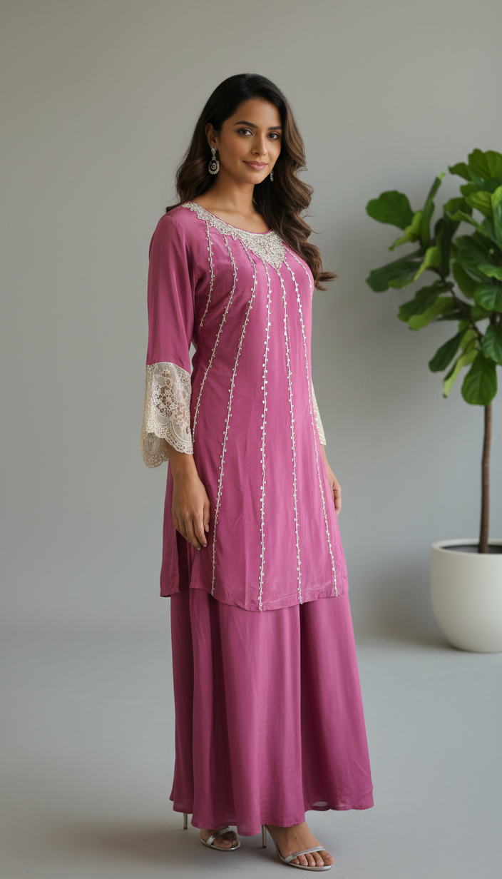 Petal Rose Sharara Set
