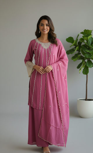 Petal Rose Sharara Set