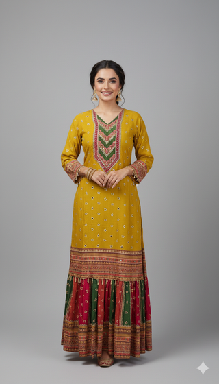 Canary Yellow Sharara Set