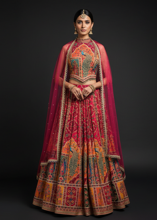 Peacock Sangeet Lehenga