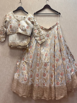 Pure silk benarasi embellished Lehenga Set