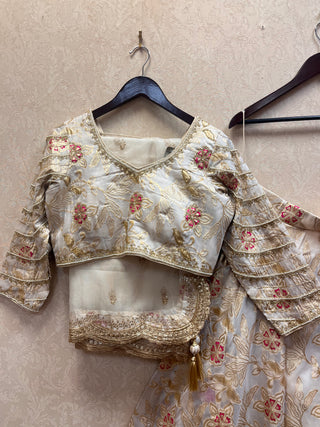 Pure silk benarasi embellished Lehenga Set