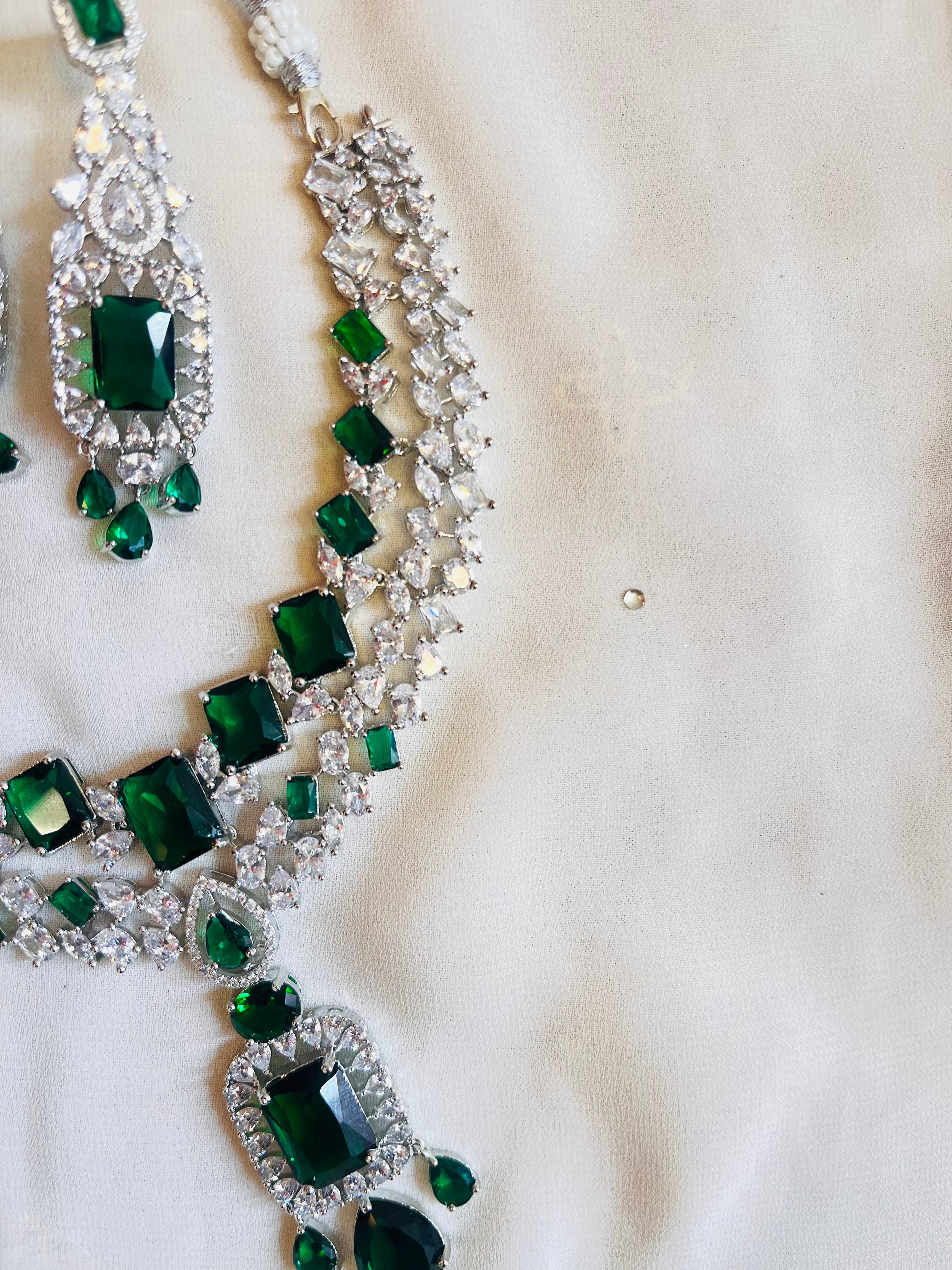 Nita Ambani replica Emerald Necklace Set