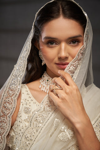Net Cutdana, Sequins Lehenga