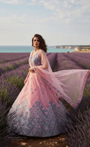 Chevron Embroidered Lehenga