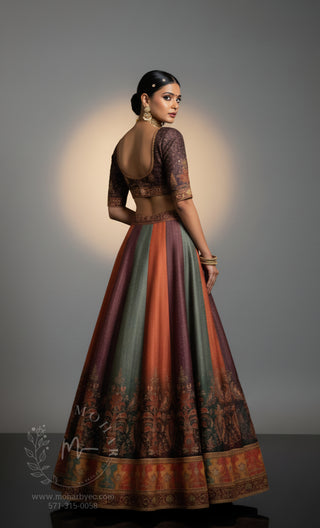 Multicolor Lehenga Choli - Jewel Tones Festive Collection