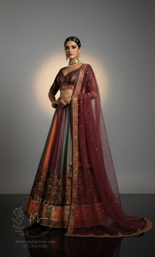 Multicolor Lehenga Choli - Jewel Tones Festive Collection