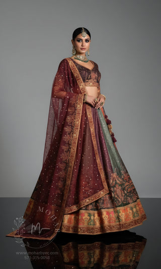 Multicolor Lehenga Choli - Jewel Tones Festive Collection