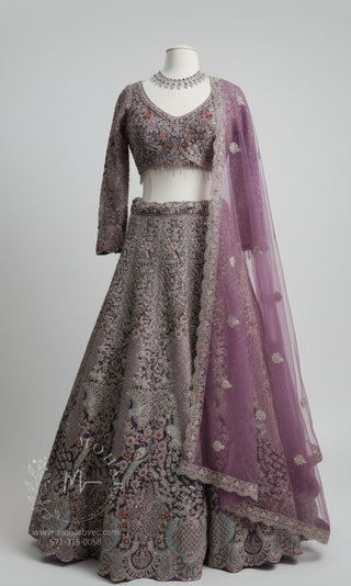 Lavender Embellished Lehenga Choli