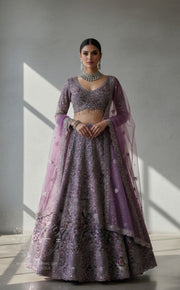 Lavender Embellished Lehenga Choli