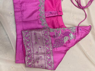 Fuchsia Banarasi Silk Saree