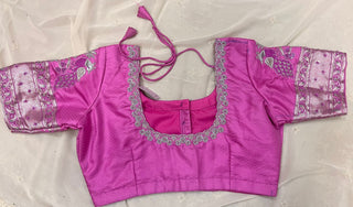 Fuchsia Banarasi Silk Saree