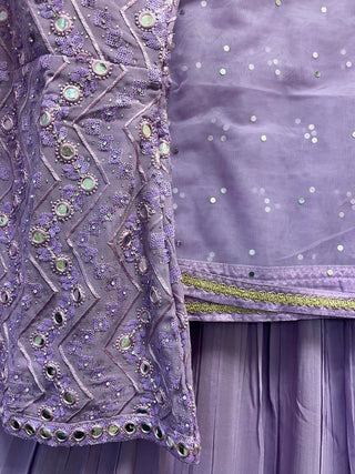 Lavender Luxe Mirror Sharara set