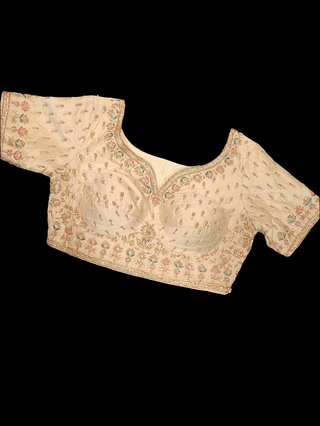 Ivory Gold Embroidered Bridal Lehenga Set