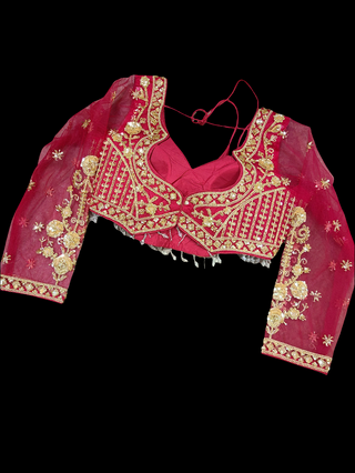 Vibrant Pink Sequin Lehenga Set