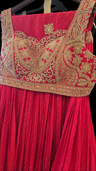 Pink & Gold Embroidered Lehenga