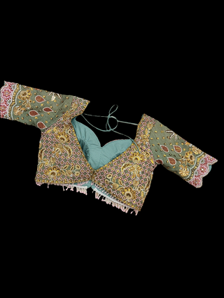 Rose Gold Bronze Embroidered Bridal Lehenga Set