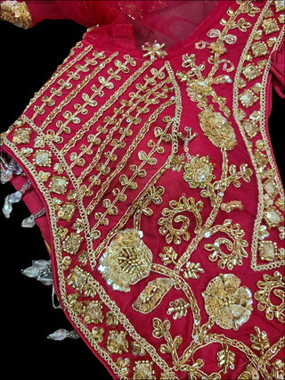 Vibrant Pink Sequin Lehenga Set