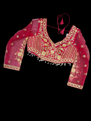 Vibrant Pink Sequin Lehenga Set