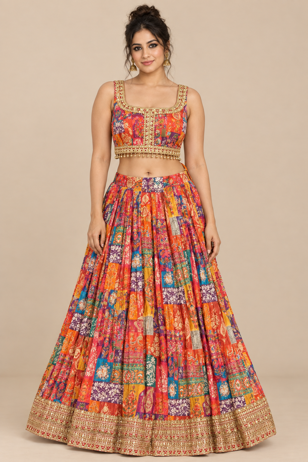 Front pose without dupatta