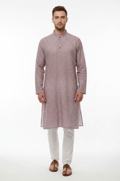 Jacquard Silk Kurta Set