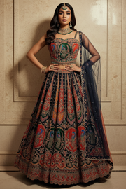 Teal Embroidered Bridal Lehenga (Copy)
