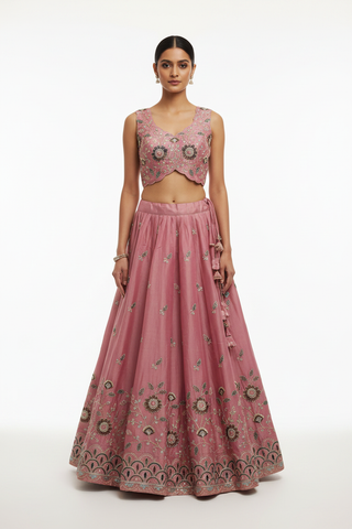 Rose Zardozi Lehenga Set