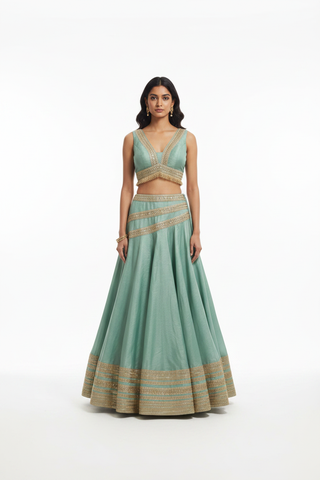 Sage Green Lehenga Set