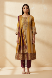 Mustard Plum Sharara Set