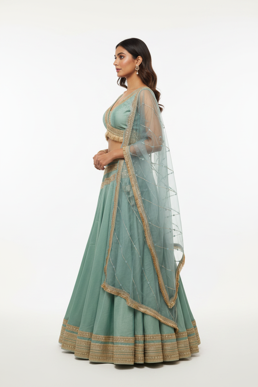 Sage Green Lehenga Set