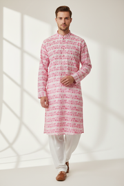 Pink Water Sequin Kurta